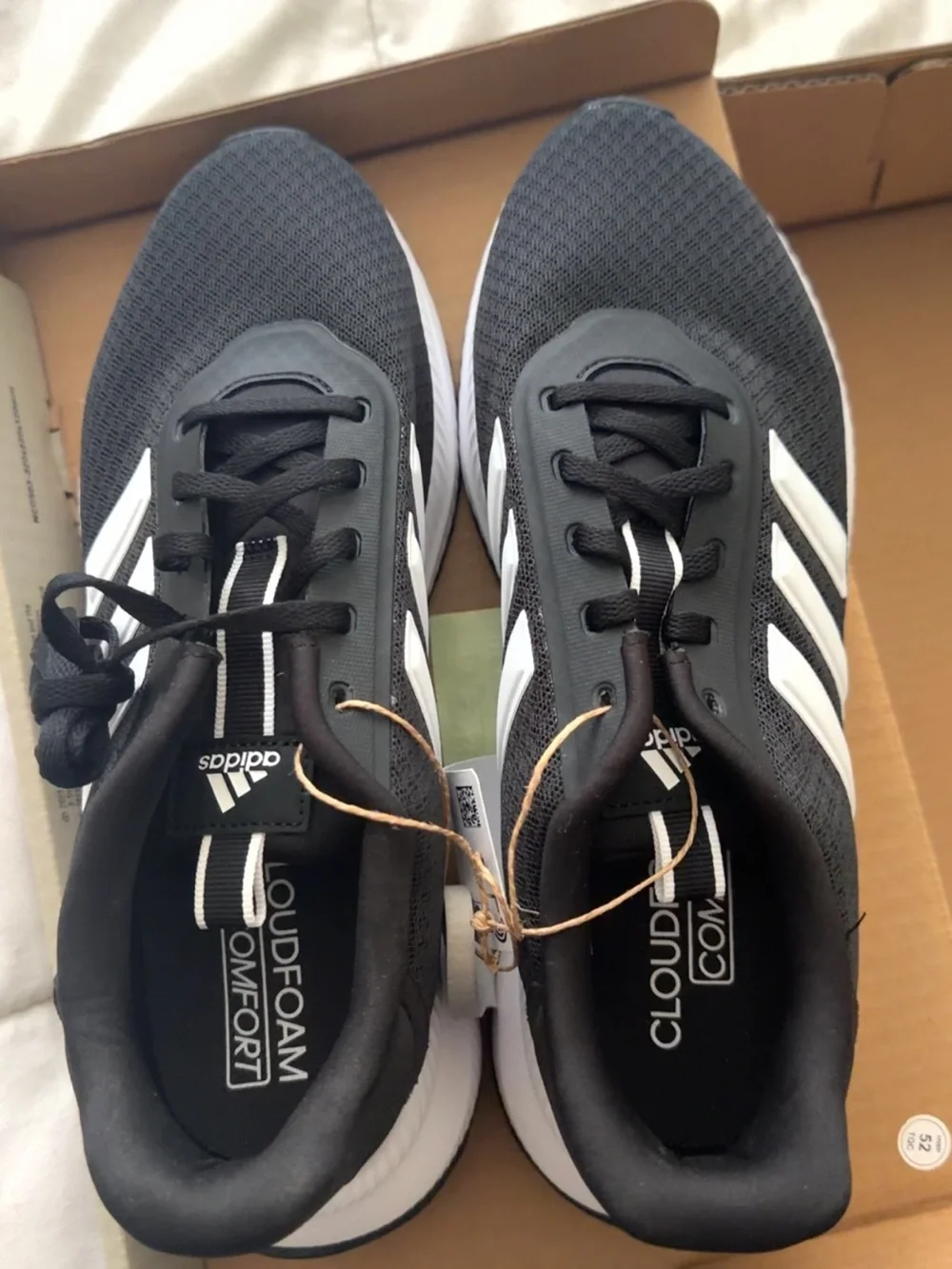 adidas Taupe Shoe Box with Pink Size Label